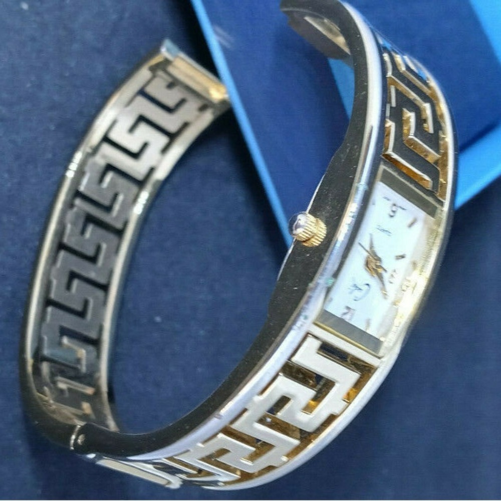 Greek Key Bangle Watch by Cache Quartz - Picture 3 of 5